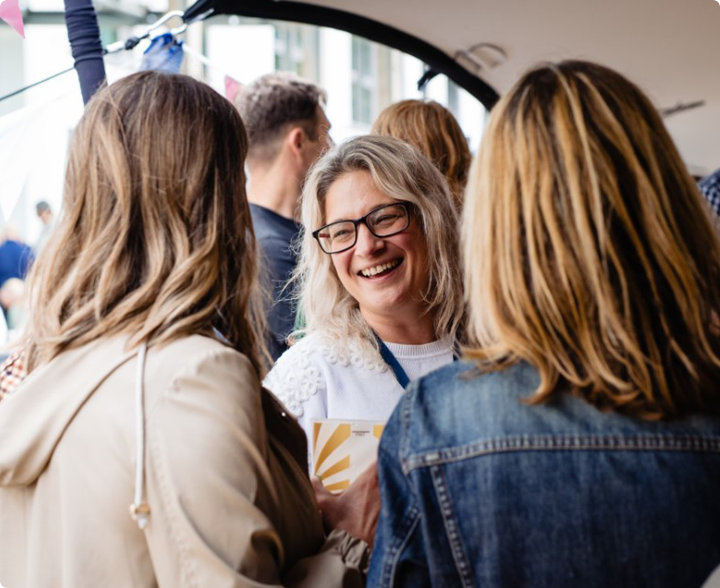 image of three people